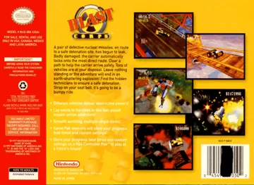 Blast Corps (USA) box cover back